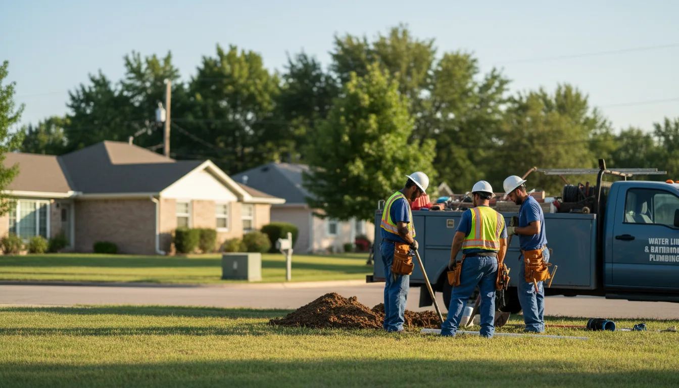 Residential water line and bathroom plumbing service in Bruning, NE